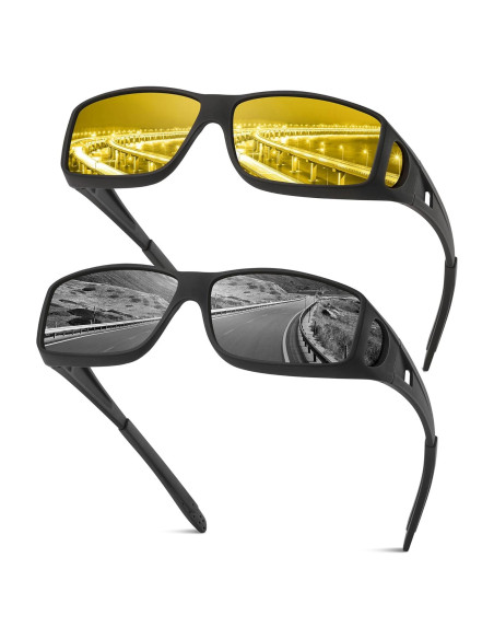 Gafas de Conducir Nocturna Tnnaiko Polarizadas HD Ajustables