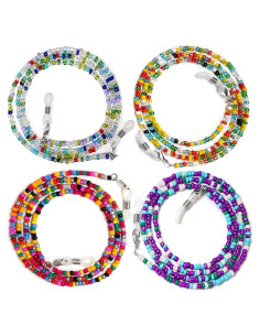 Cadena de Gafas con Perlas 4 Piezas para Mujeres 75 cm