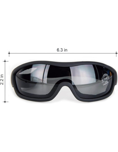 Gafas de Motocicleta Viriber Grises UV 400 Ajustables