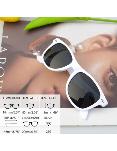 Gafas de sol cuadradas Joopin UV400 polarizadas unisex