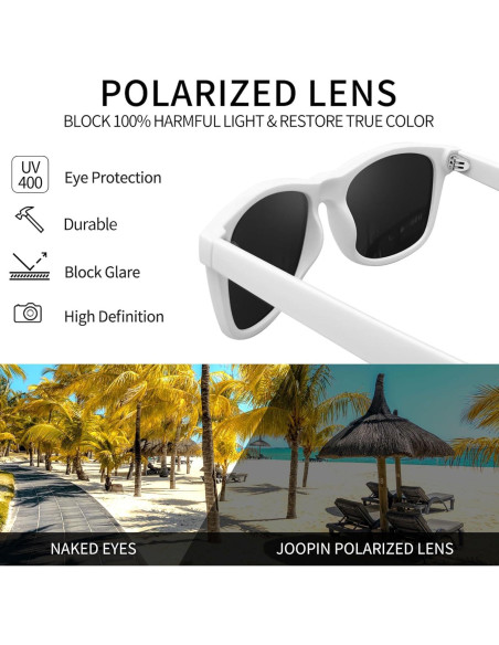 Gafas de sol cuadradas Joopin UV400 polarizadas unisex