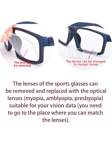 Gafas Deportivas SooGree con Lentes Recetados y Correa Ajustable