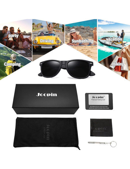 Gafas de sol cuadradas Joopin polarizadas UV400 unisex