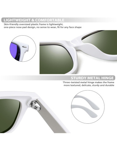 Gafas de sol cuadradas Joopin UV400 polarizadas unisex