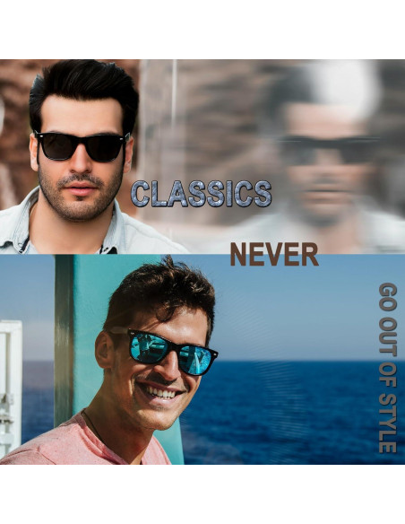 Gafas de sol cuadradas Joopin UV400 polarizadas unisex