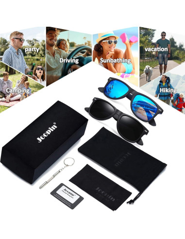 Gafas de sol cuadradas Joopin UV400 polarizadas unisex
