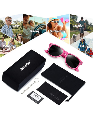 Gafas de sol cuadradas Joopin UV400 polarizadas rosa