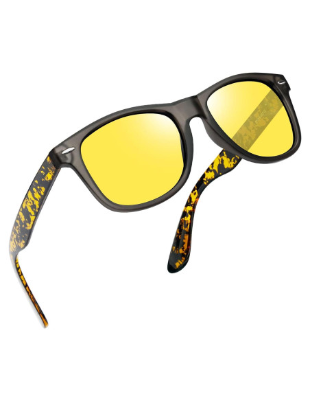Gafas de sol Joopin cuadradas UV400 unisex con lentes amarillos