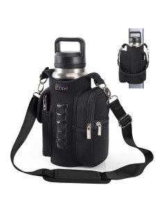 icolor Bolsa de Gimnasio Magnética Portabotellas con Bolsillos