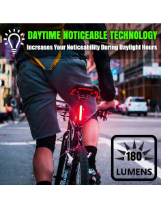 Luz LED Recargable BLITZU Cyborg 168H para Bicicleta 2