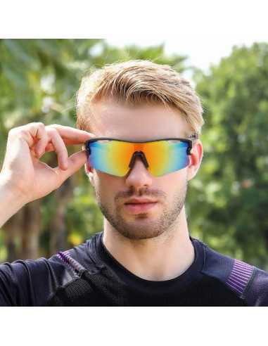 Gafas de sol deportivas WoodCloris UV400 para hombres y mujeres