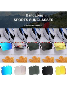 Gafas de sol deportivas BangLong con 5 lentes intercambiables 2