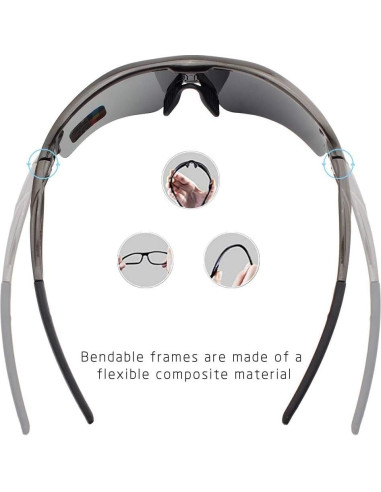 Gafas de sol deportivas BangLong con 5 lentes UV400