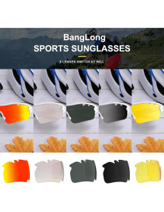 Gafas de sol deportivas BangLong con 5 lentes UV400 2