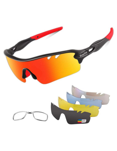 Gafas de sol deportivas BangLong con 5 lentes intercambiables