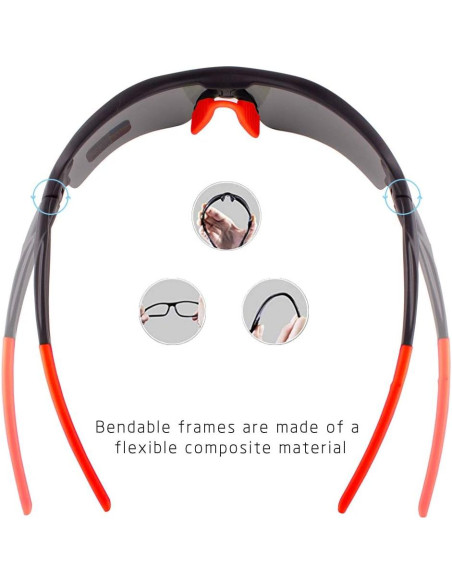 Gafas de sol deportivas BangLong con 5 lentes intercambiables