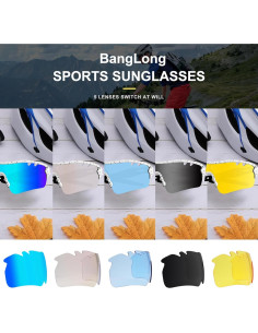 Gafas de sol deportivas BangLong con 5 lentes intercambiables 2