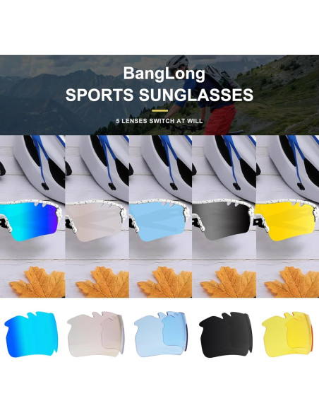 Gafas de sol deportivas BangLong con 5 lentes intercambiables