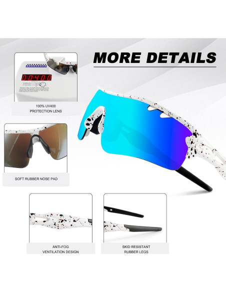 Gafas de sol deportivas BangLong con 5 lentes intercambiables