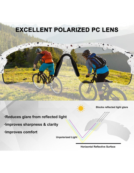 Gafas de sol deportivas BangLong con 5 lentes intercambiables