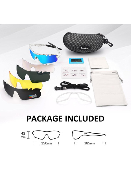 Gafas de sol deportivas BangLong con 5 lentes intercambiables
