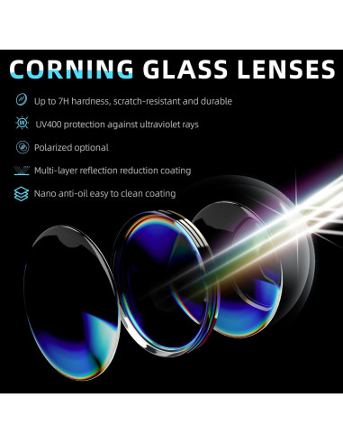 Gafas de sol Bnus B7066 con lentes de vidrio polarizados