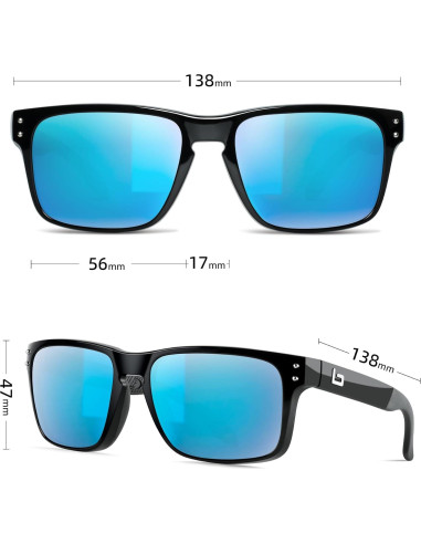 Gafas de sol Bnus B7066 con lentes de vidrio polarizados