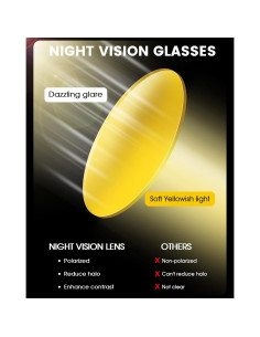 Gafas de Visión Nocturna TJUTR Amarillas Polarizadas 2