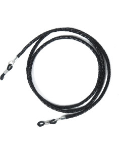 Correa de Gafas GENIQUE de Cuero Genuino Negra 81 cm 2