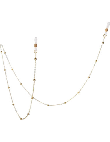 Cadenas para Gafas Mujeres Beaded Doradas 70 cm Ajustables