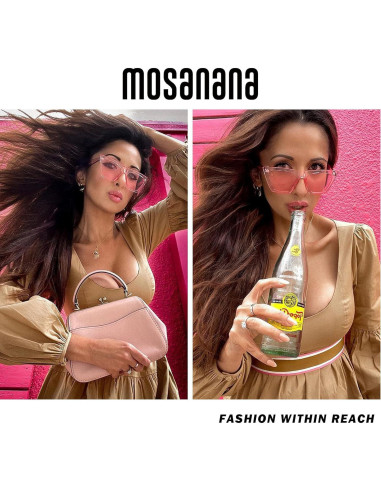 Gafas de Sol Mosanana Cuadradas UV400 Rosa Modelo SHINE