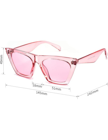 Gafas de Sol Mosanana Cuadradas UV400 Rosa Modelo SHINE