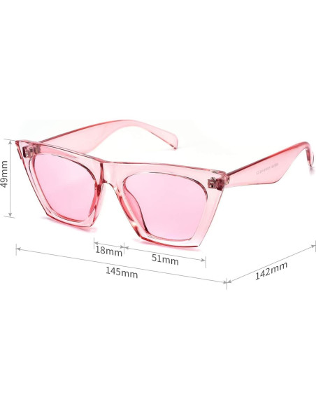 Gafas de Sol Mosanana Cuadradas UV400 Rosa Modelo SHINE