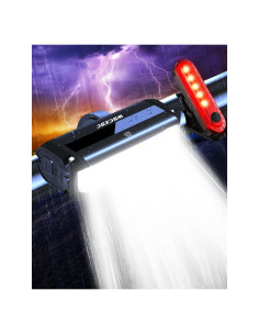 Luz de Bicicleta WSCXSC Recargable 1200 Lúmenes Impermeable
