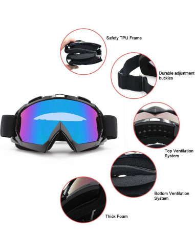 Gafas de Motocross SPOSUNE ATV UV400 para Hombres y Mujeres