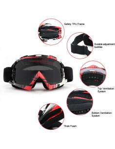Gafas de Motocross SPOSUNE UV400 para ATV y Dirt Bike 2
