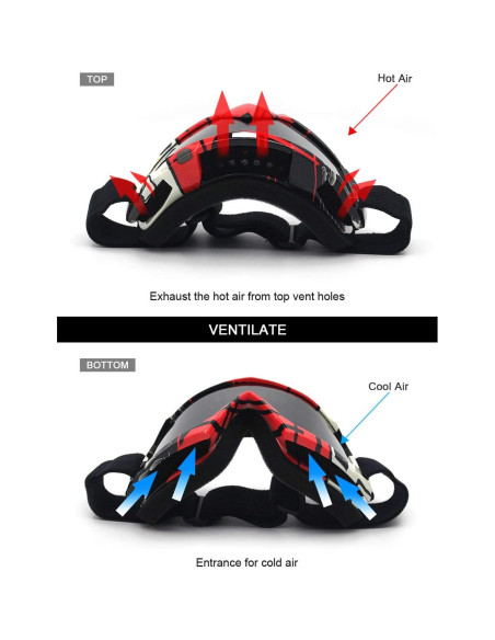 Gafas de Motocross SPOSUNE UV400 para ATV y Dirt Bike