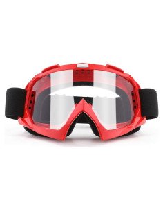 Gafas de Motocross SPOSUNE Rojo Lente Clara UV400 Unisex
