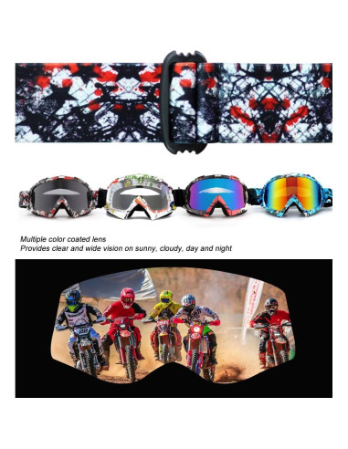 Gafas de Motocross SPOSUNE UV400 para ATV y Dirt Bike