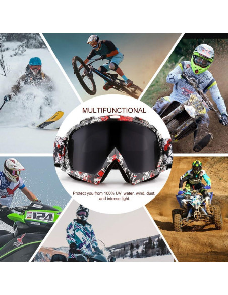 Gafas de Motocross SPOSUNE UV400 para ATV y Dirt Bike