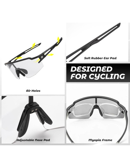 Gafas de sol fotocromáticas ROCKBROS para ciclismo UV400