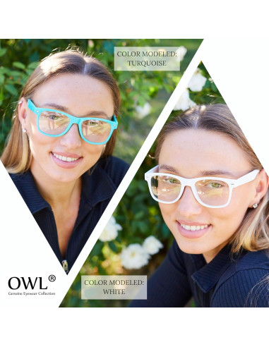 Gafas de sol retro unisex OWL marco plástico UV 55mm