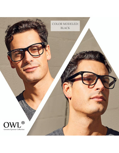 Gafas de sol retro unisex OWL marco plástico UV 55mm