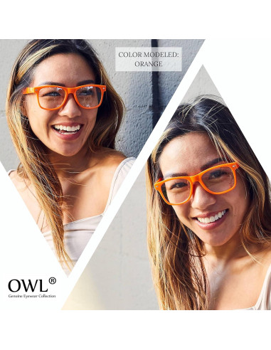 Gafas de sol retro unisex OWL marco plástico UV 55mm