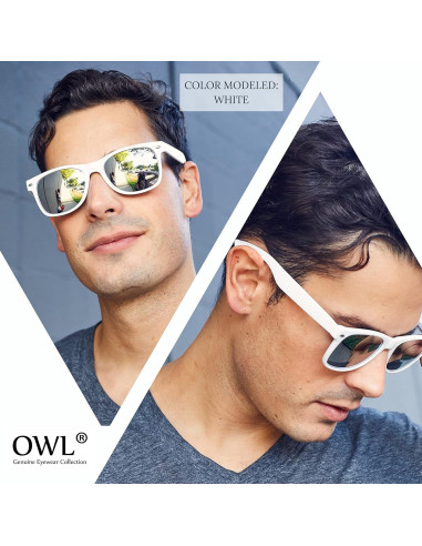 Gafas de Sol Retro Unisex OWL con Lente Espejo UVB