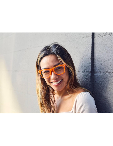 Gafas de sol retro unisex OWL marco plástico naranja