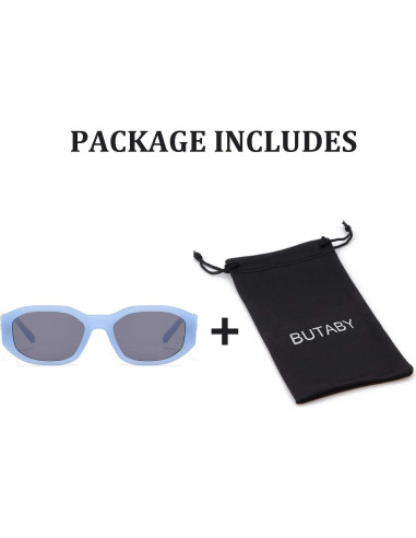 Gafas de sol rectangulares BUTABY UV400 para mujeres
