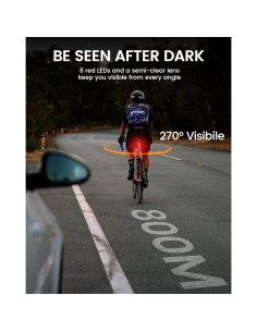 Luz Trasera para Bicicleta RAVEMEN TR30 Recargable USB-C 2