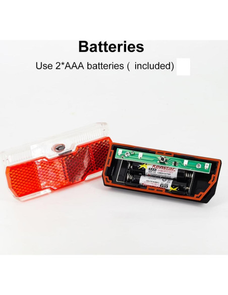 Luz Trasera para Bicicleta Onature LED 4PCS IPX5 2 Modos