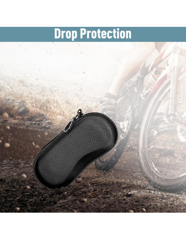 Funda de Gafas Fintie Negra, Estuche Duro EVA a Prueba de Golpes